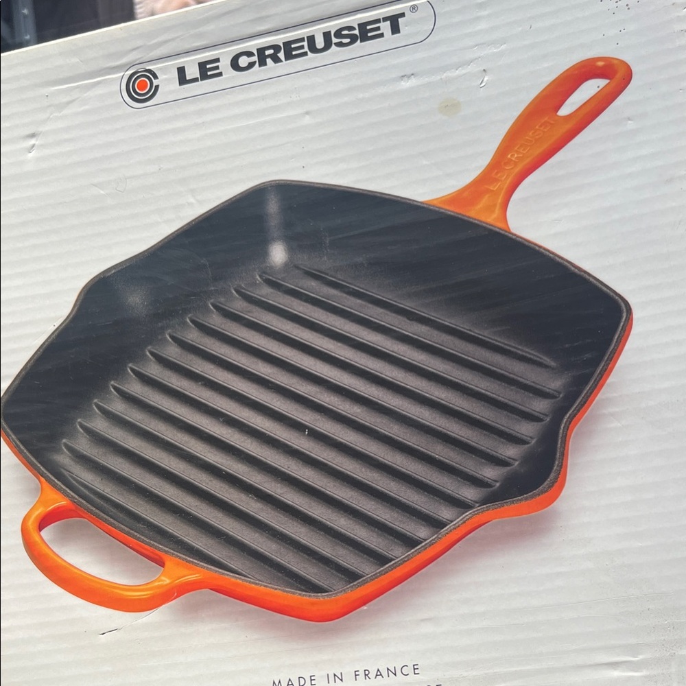 Le Creuset Flame Orange Square Grill Pan